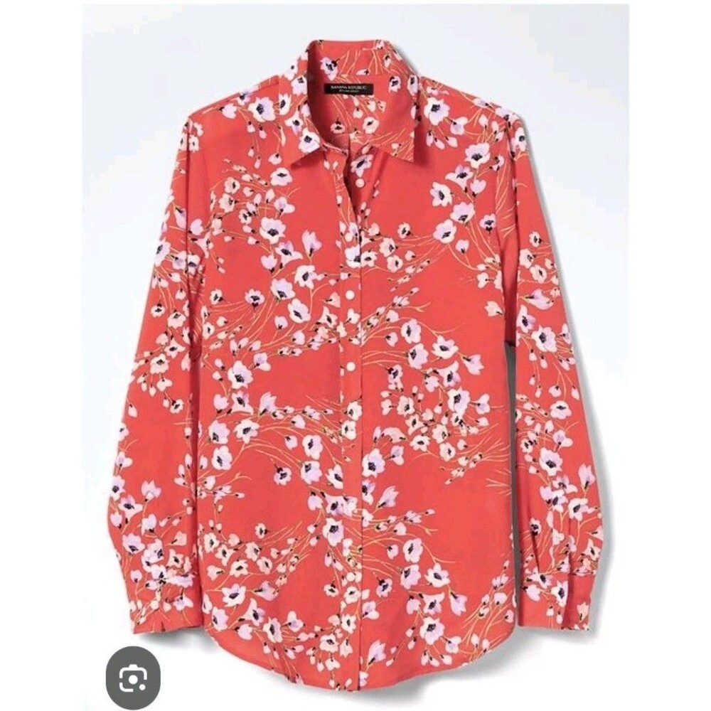 Banana Republic Dillon Shirt Sz S Office Business Casual Work Teacher Boho